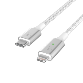 Smart LED USB-C to Lightning Cable, White, hi-res