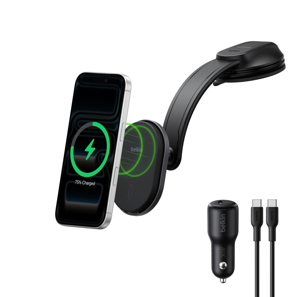 Magnetic Wireless Charging Car Vent/Dash Mount with Qi2.2 25W, , hi-res