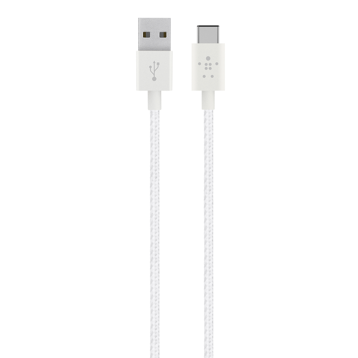 MIXIT↑™ Metallic USB-C to USB-A Charge Cable, White, hi-res