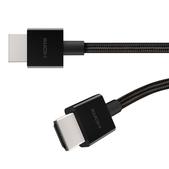 4K 超高速 HDMI 2.1 编织线缆, 黑色, hi-res