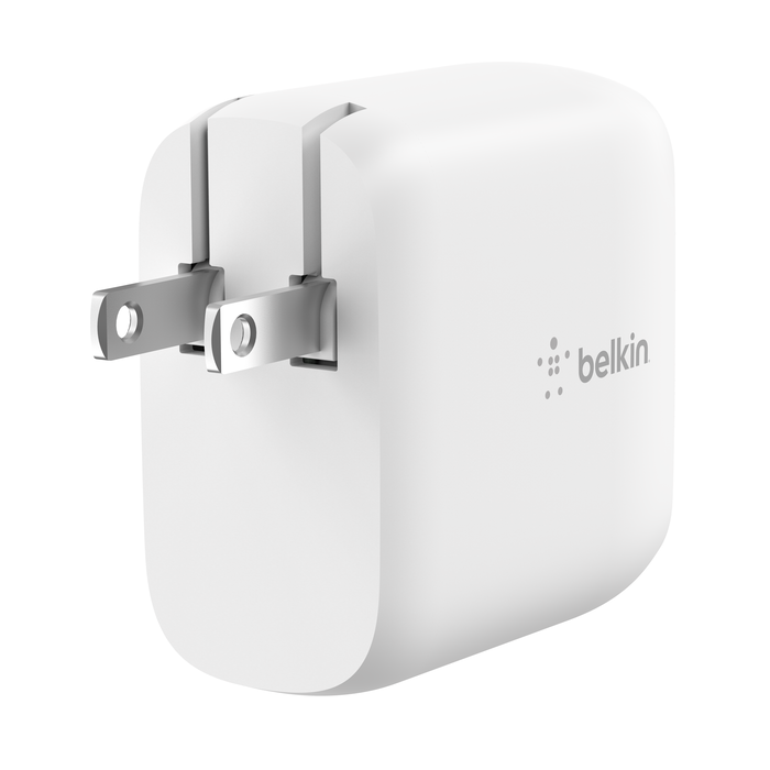 Dual USB-C PD Wall Charger 40W, White, hi-res