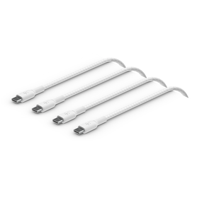 編組 USB-C - USB-C ケーブル (2m / 2パック), 白, hi-res