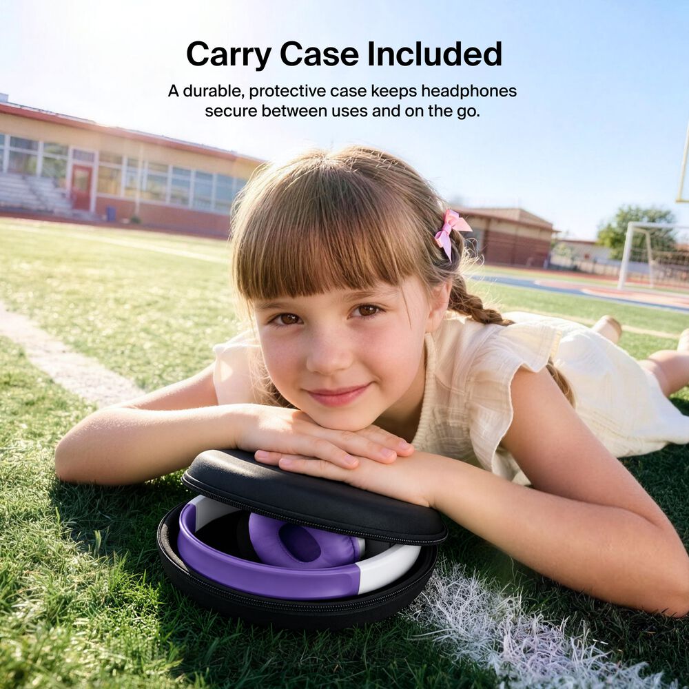 Wireless On-Ear Headphones for Kids , Purple, hi-res