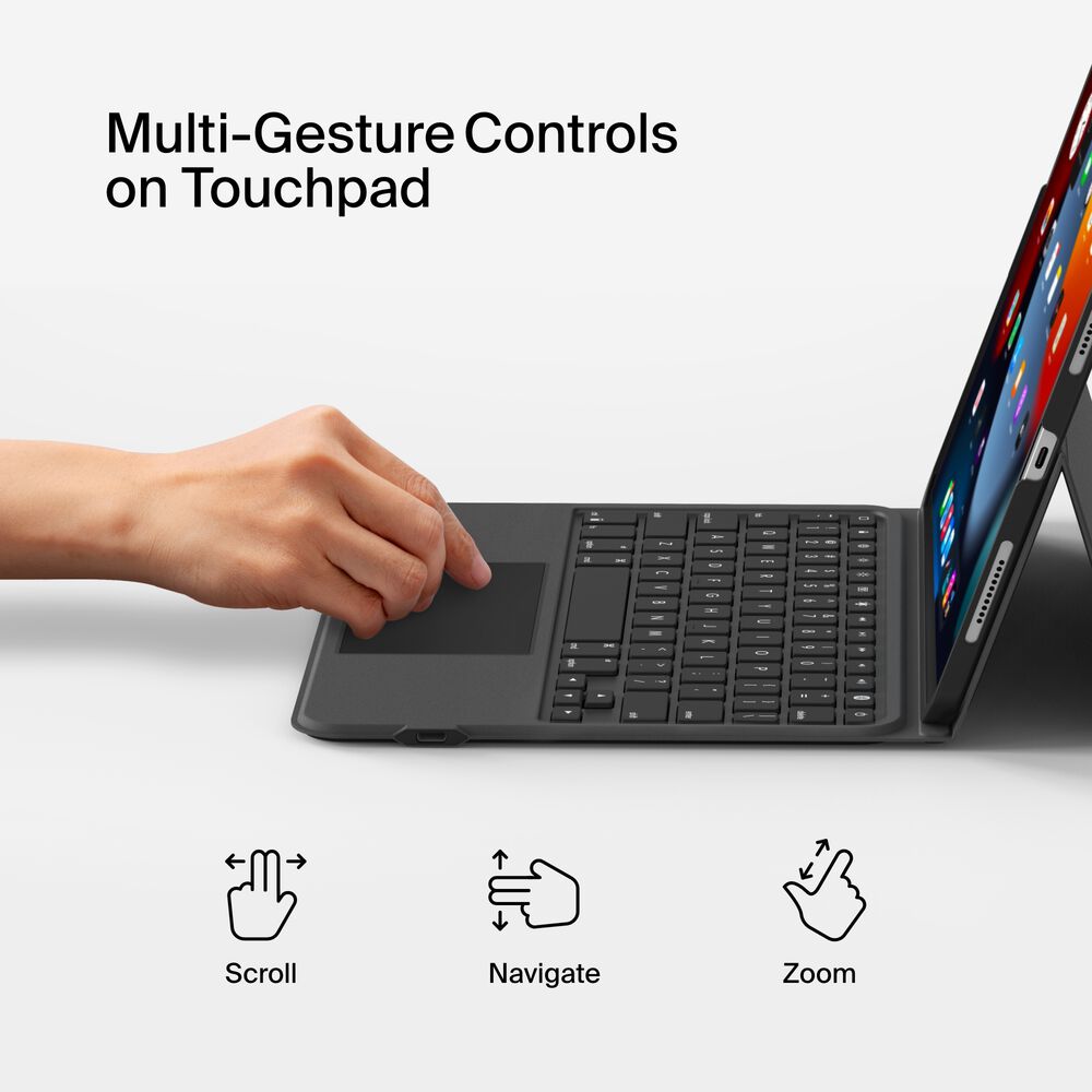 Everyday Keyboard Case with Cradle for iPad Air 10.9" and iPad Pro 11", Black, hi-res