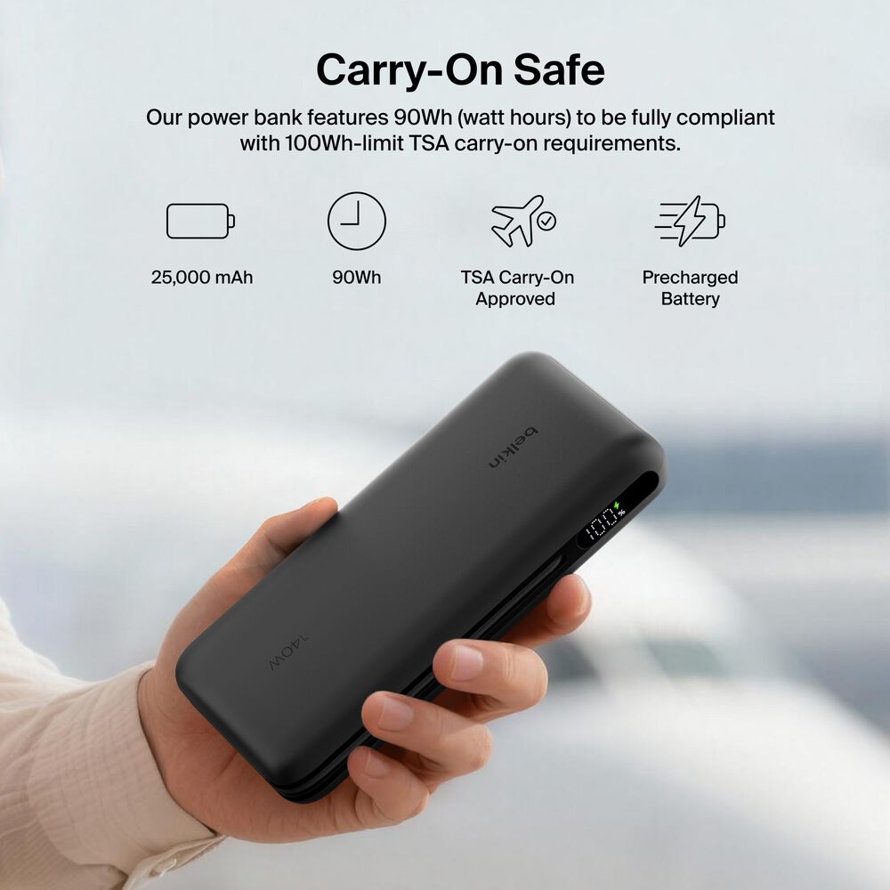 Laptop Power Bank 25K, Black, hi-res