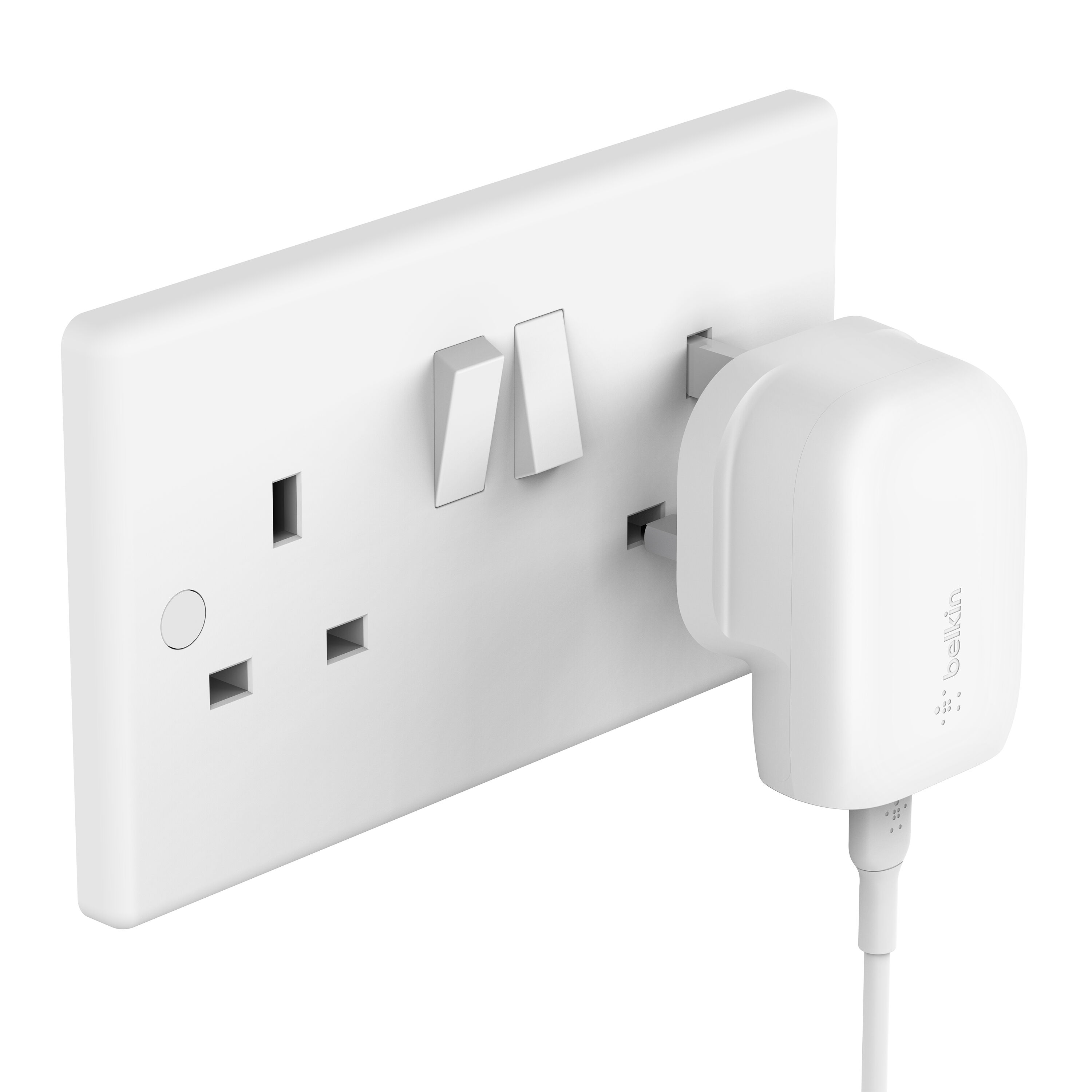 Compact USB C Wall Charger w Lightning Cable Belkin