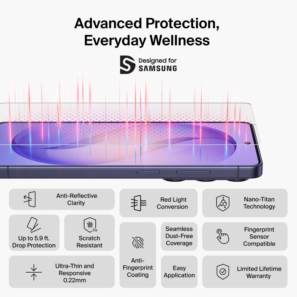 Titan EcoGuard Red Light Screen Protector for Samsung Galaxy S26 Ultra, , hi-res