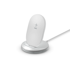 Soporte de carga inalámbrica de 15 W + cargador de pared QC™ 3.0 de 24 W, Blanco, hi-res