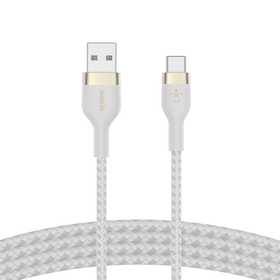 USB-A to USB-C Cable 15W, White, hi-res