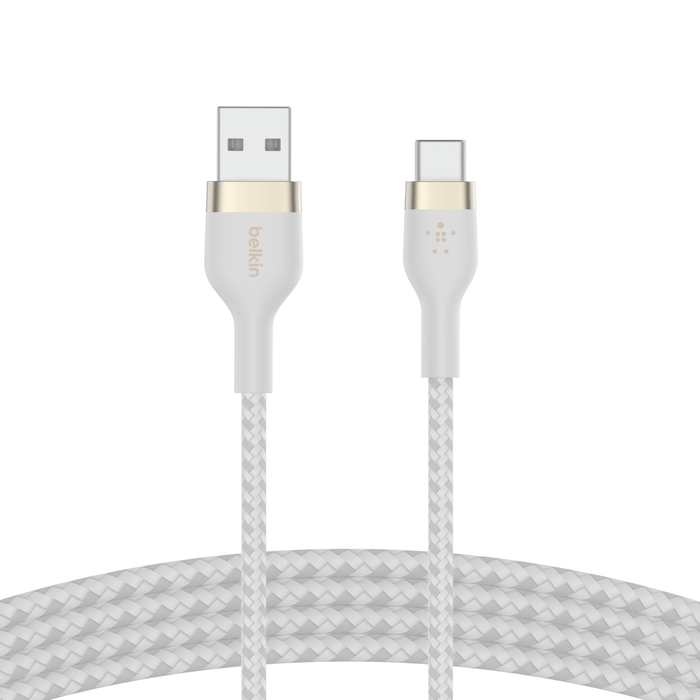 USB-A to USB-C Cable 15W, White, hi-res