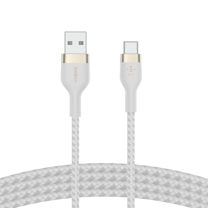 USB-A to USB-C Cable, White, hi-res
