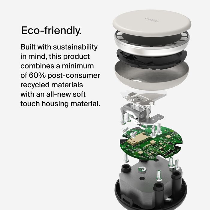 2-in-1 Wireless Charging Dock with MagSafe 15W, Sand, hi-res