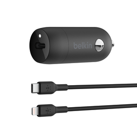 Chargeur de voiture USB-C 30 W + câble USB-C vers Lightning