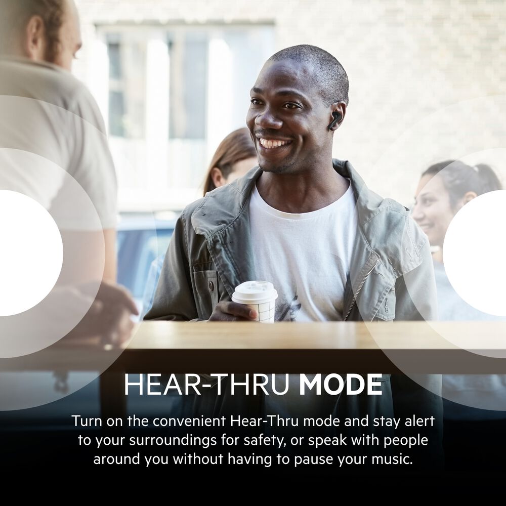 Noise Cancelling Earbuds, Black, hi-res