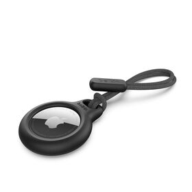 Secure Holder with Strap for AirTag, Black, hi-res