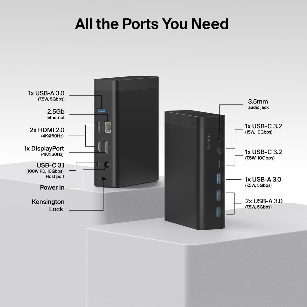 12-Port Dual Display USB-C Dock, , hi-res