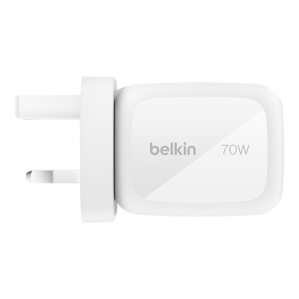 3-Port GaN Wall Charger 70W + International Plug Tip, 白色的, hi-res