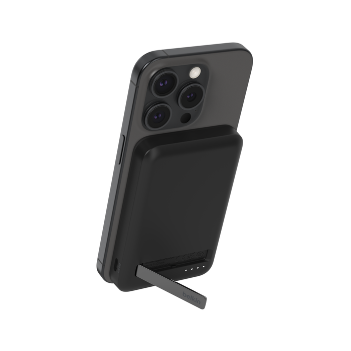 Magnetic Power Bank with Qi2 15W 5K, Black, hi-res