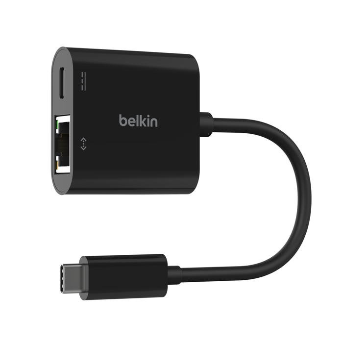 USB-C to Ethernet + Charge Adapter 100W, , hi-res