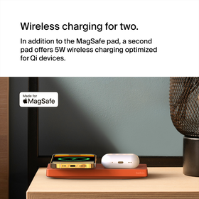 2-in-1 Wireless Charging Pad with Official MagSafe Charging 15W, Orange, hi-res