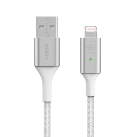 Smart LED Lightning to USB-A Cable, White, hi-res
