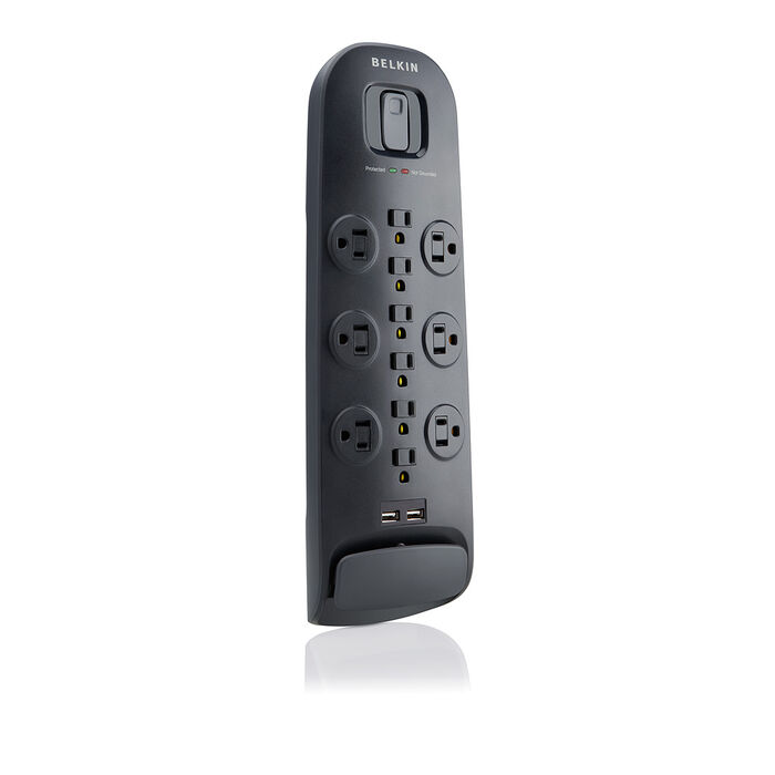 12 Outlet Surge Protector with USB Charging, , hi-res