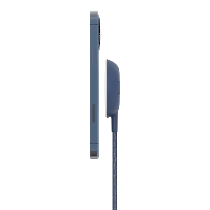 Socle de recharge sans fil portable avec charge MagSafe officielle 15 W, bleu, hi-res