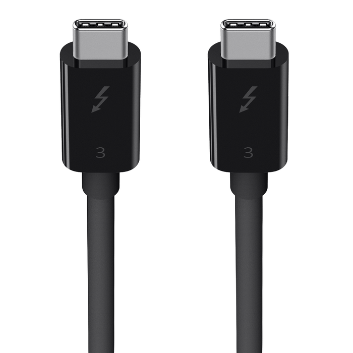 Thunderbolt 3 Cable (USB-C to USB-C, 100W), Noir, hi-res