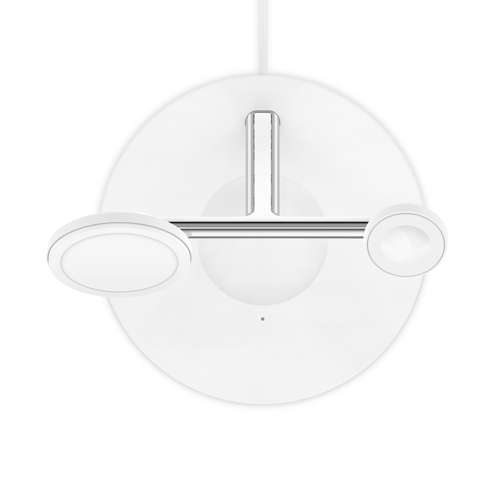Caricabatteria wireless 3 in 1 con MagSafe, 15 W, Bianco, hi-res