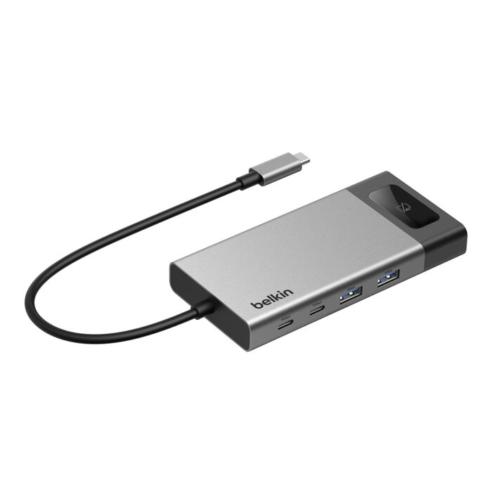Belkin Connect 8-Port Dual Display USB-C Hub in silver