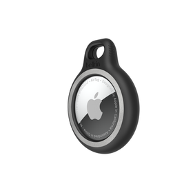 Apple AirTag用キーリング付きリフレクティブセキュアホルダー, Black, hi-res