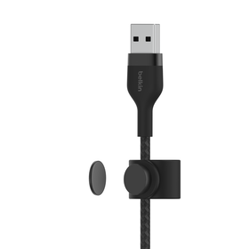 USB-A-kabel met Lightning-connector, Zwart, hi-res