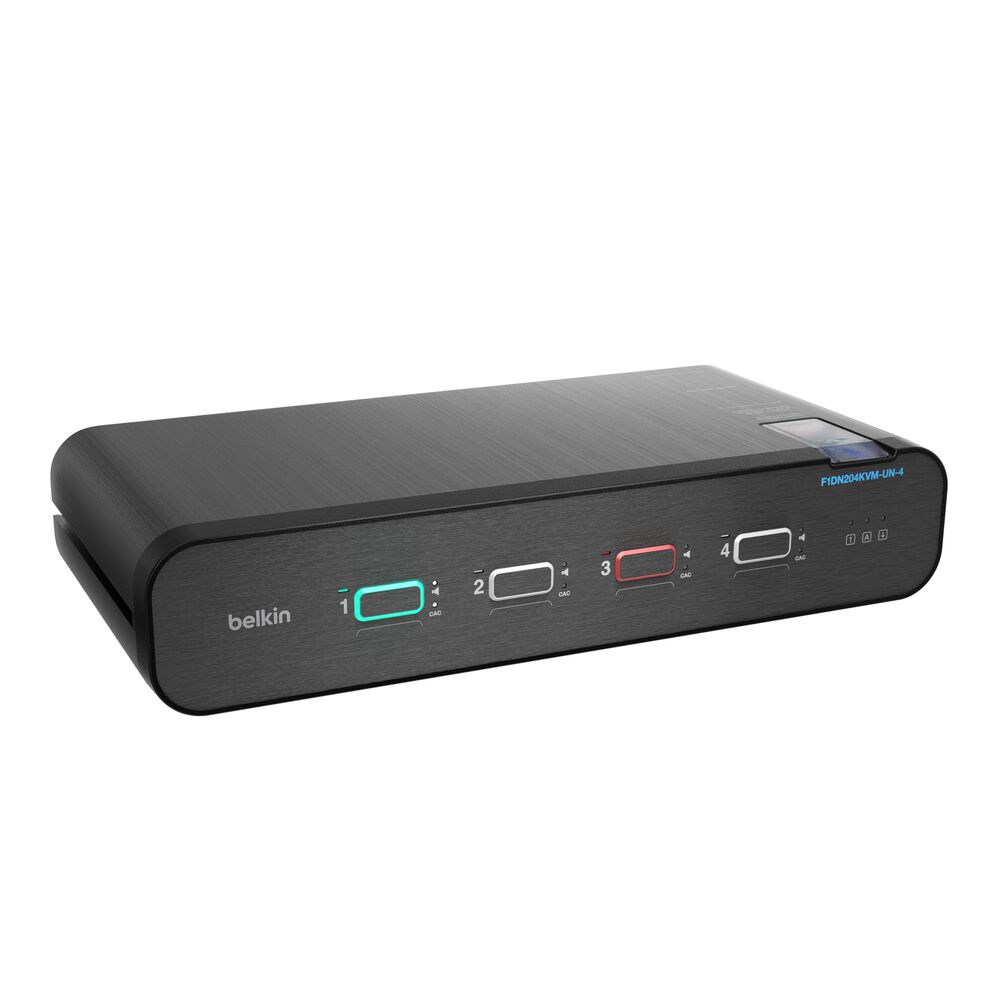Universal Secure KVM Switch, 4-Port Dual Head w/ CAC | Belkin US