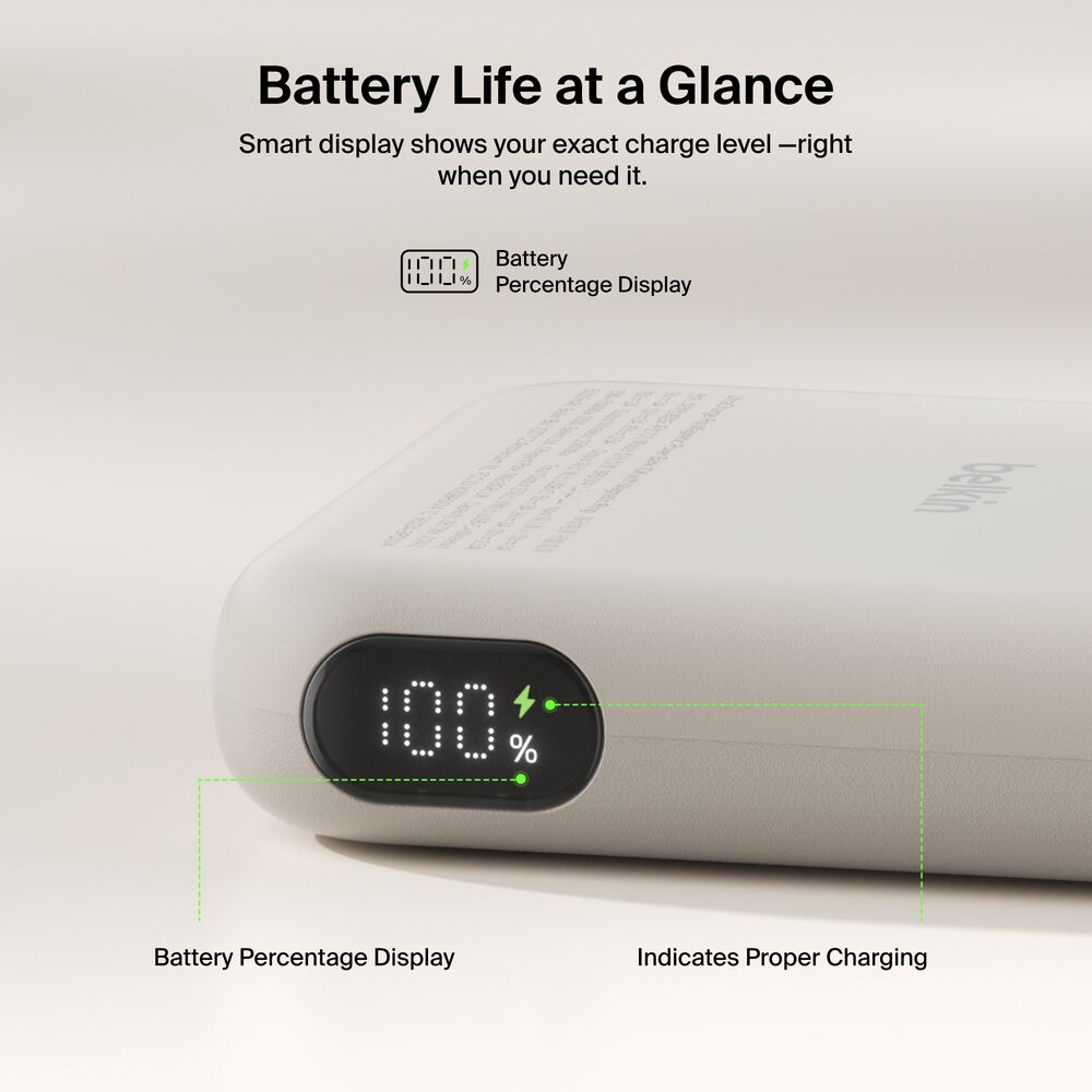 Power Bank 10K with Magnetic Ring, Sand, hi-res