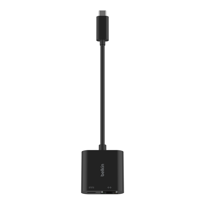 USB-C to Ethernet + Charge Adapter 100W, , hi-res