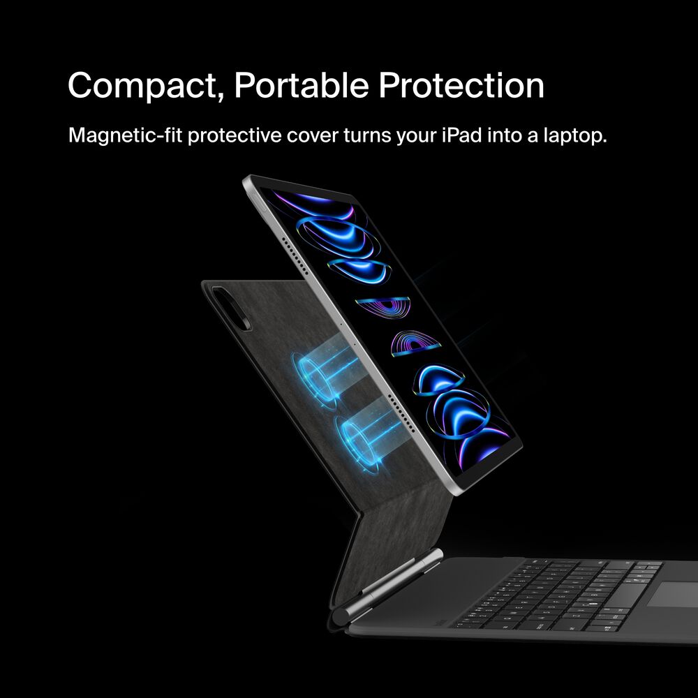 Pro Keyboard Case with Magnetic Stand for iPad Air 13" and iPad Pro 12.9", Black, hi-res