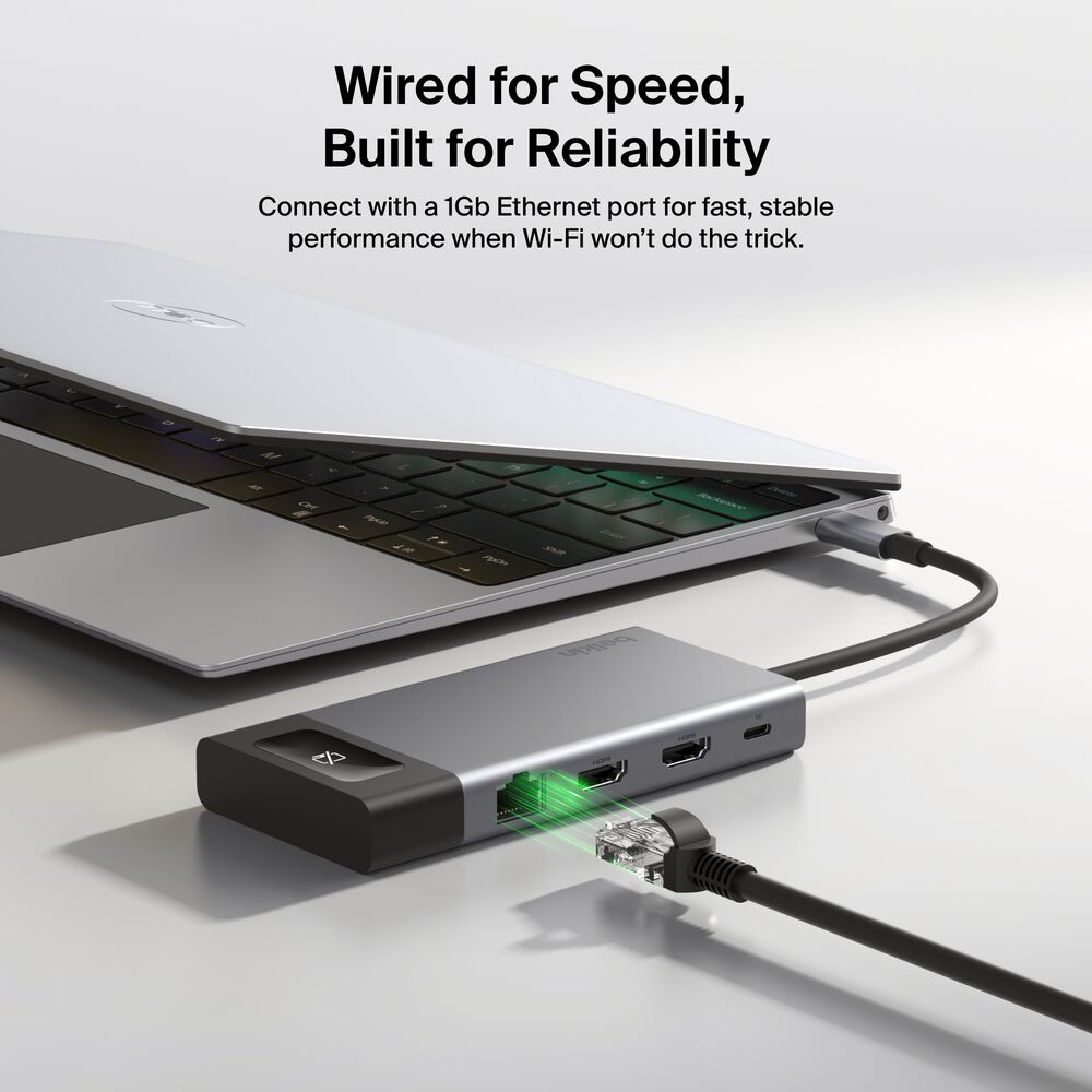 8-Port Dual Display USB-C Hub, Black, hi-res