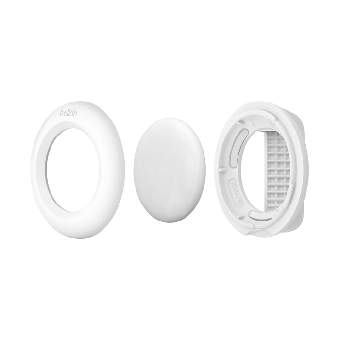 Secure Holder with Clip for AirTag, White, hi-res