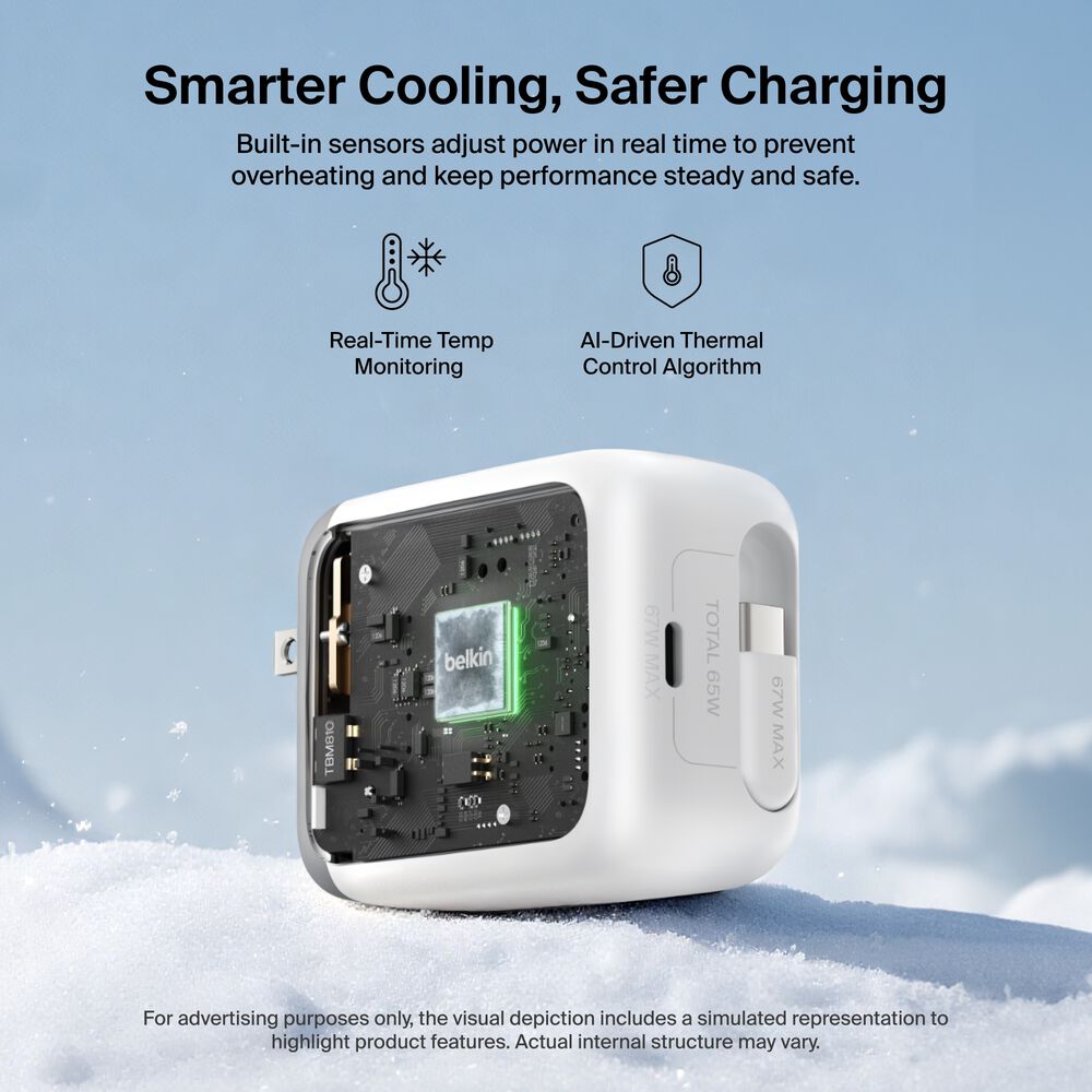 Retractable GaN Wall Charger 67W, , hi-res