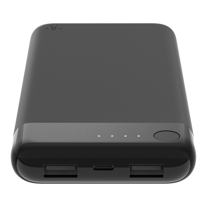 BOOST↑CHARGE™ Power Bank 10K with Lightning Connector + Cable, Black, hi-res