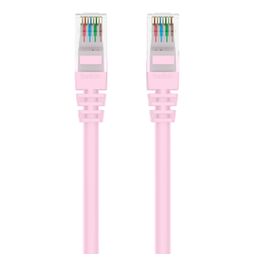 RJ45 CAT-5e Patch Cable, Snagless Molded Pink 01, Pink, hi-res