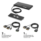 2-Port Dual Head DVI Modular Secure KVM Switch PP4.0 W/ Remote, Schwarz, hi-res