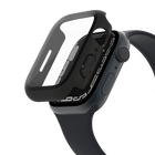 TemperedCurve 2-in-1 Treated Screen Protector + Bumper for Apple Watch Series 7, Black, hi-res