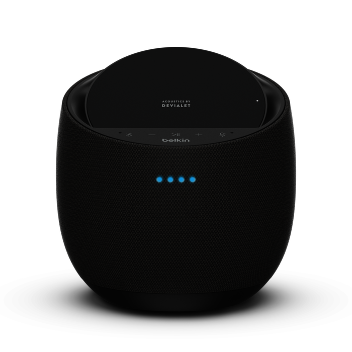 Hi-Fi Smart Speaker + Wireless Charger, Black, hi-res