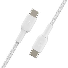 Braided USB-C to USB-C Cable 60W (1m / 2 packs), White, hi-res