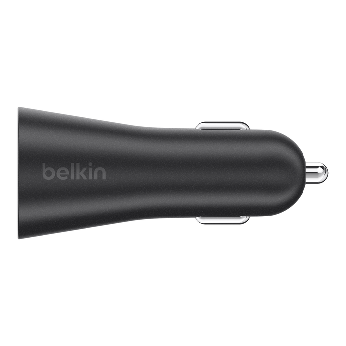 BOOST↑UP™ 2-Port Car Charger + USB-A to Lightning cable, Black, hi-res