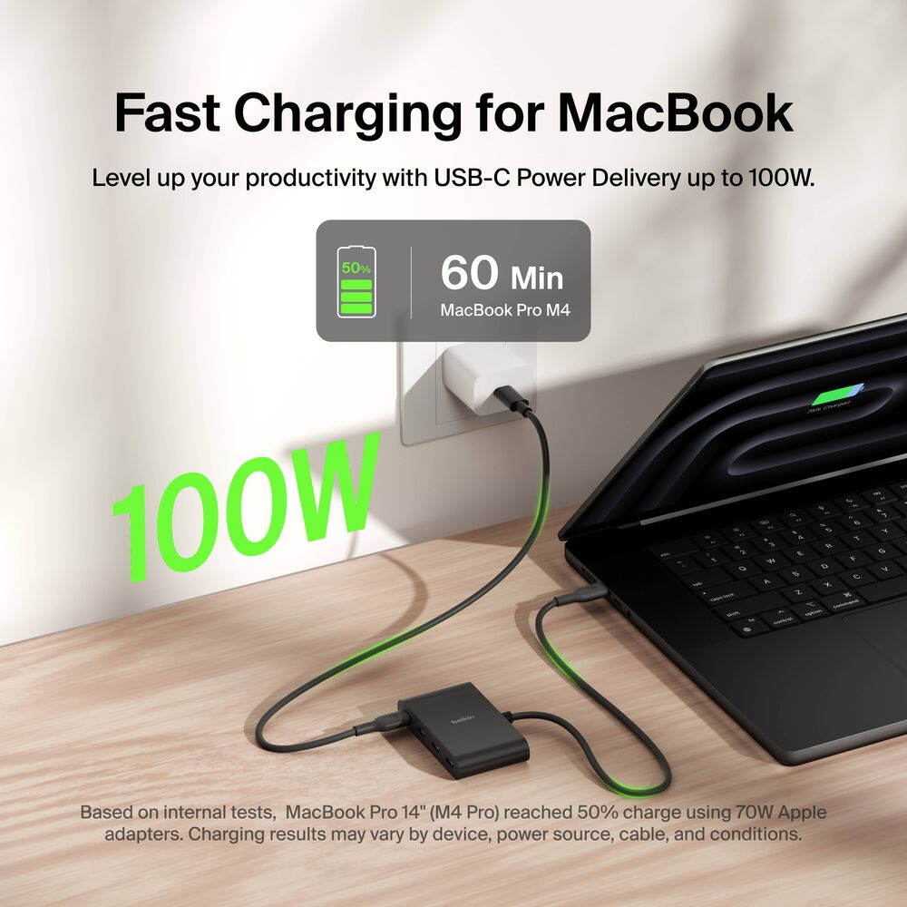 USB-C to 4-Port USB-C Hub, , hi-res