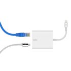 Adattatore Ethernet + alimentazione con connettore Lightning, Bianco, hi-res