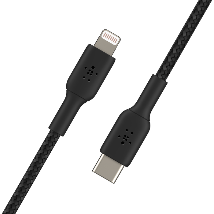 BELKIN Câble USB-C vers Lightning Tréssé 1m Noir