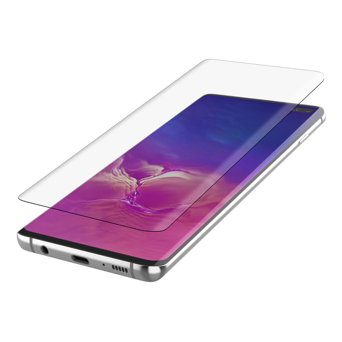 InvisiGlass Curve Screen Protector for Samsung Galaxy S10+, Black, hi-res